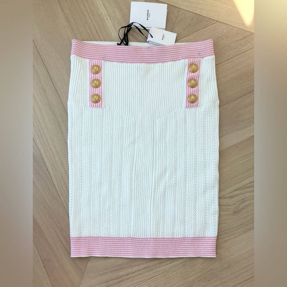 NWT Balmain Cable Skirt: Jupe Genoux - Picture 1 of 3